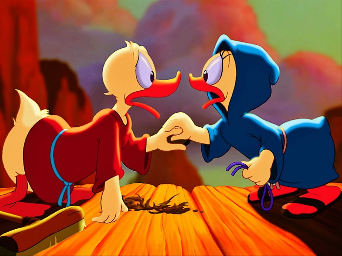 Donald Duck characters in robes