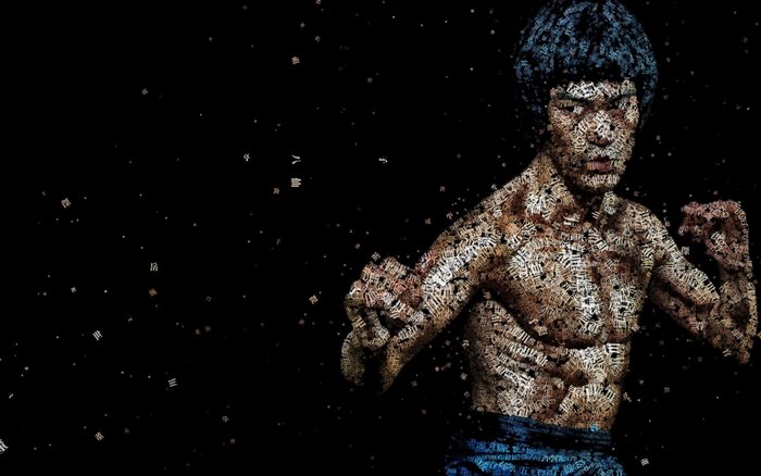 Bruce Lee made of characters