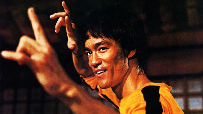 Bruce Lee in action pose