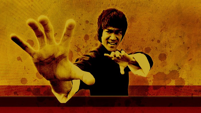 Bruce Lee in martial arts pose