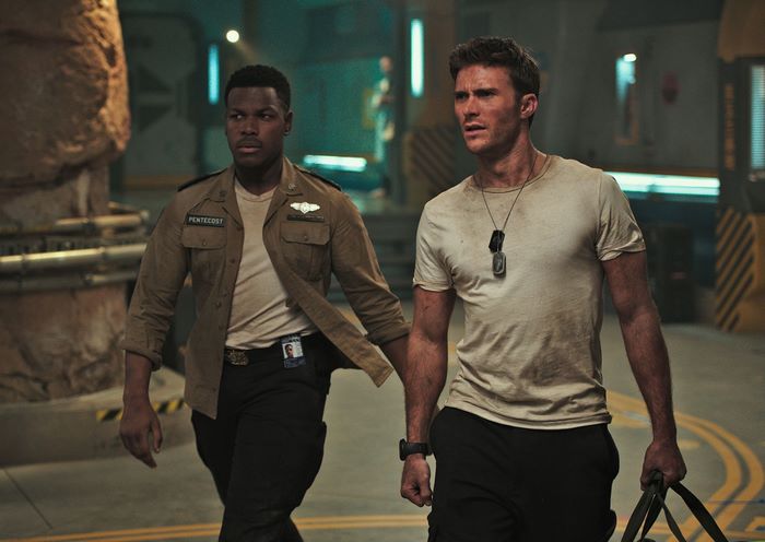 John Boyega and Scott Eastwood in Pacific Rim: Uprising