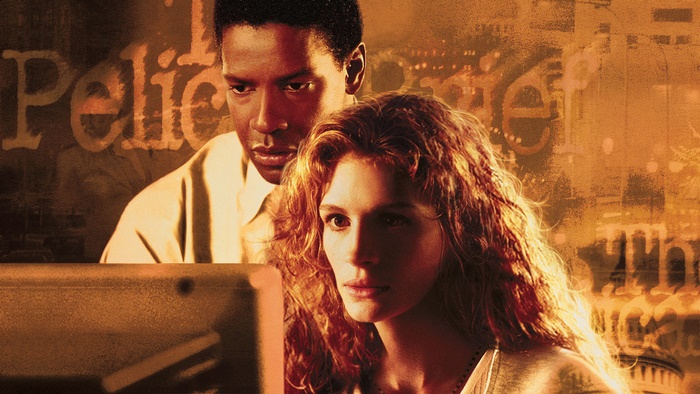 Denzel Washington and Julia Roberts in The Pelican Brief