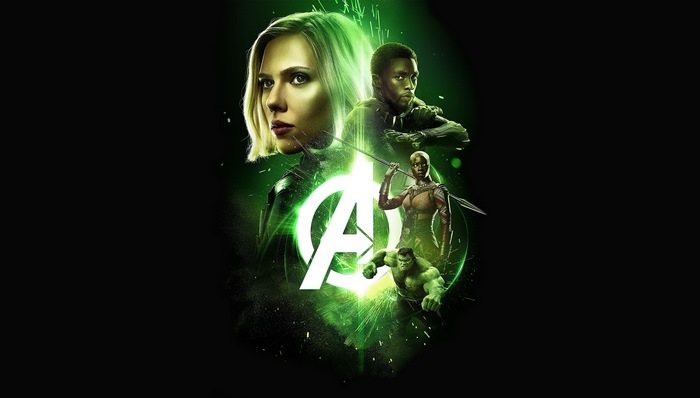 Avengers Characters with Avengers Logo