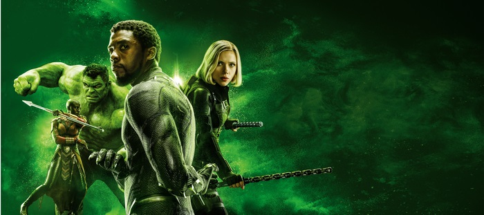 Black Panther, Hulk, Black Widow, and Okoye from Avengers