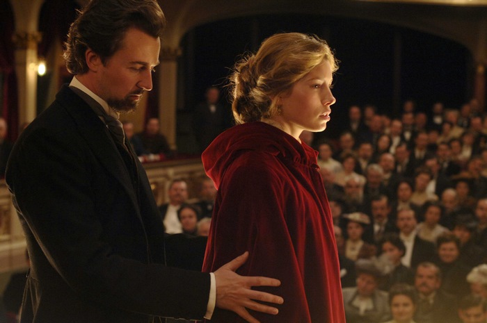 Edward Norton and Jessica Biel in The Illusionist