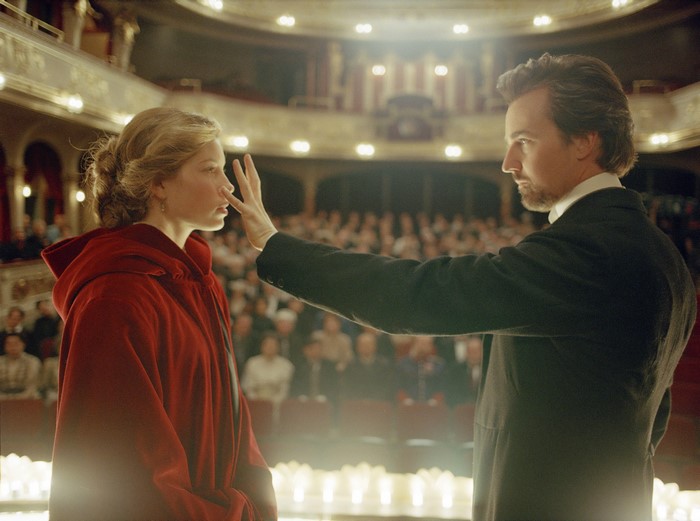 Edward Norton and Jessica Biel in The Illusionist