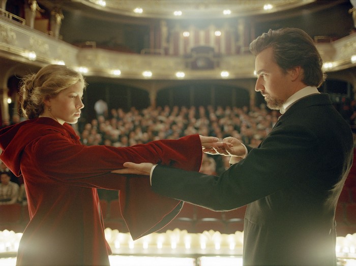 Edward Norton and Jessica Biel in The Illusionist