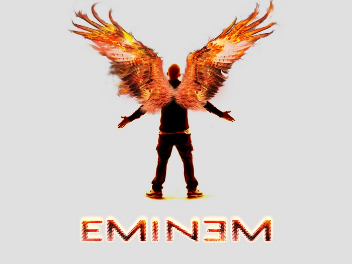 Eminem with fiery wings
