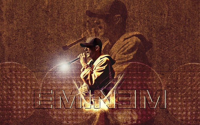 Eminem performing on stage