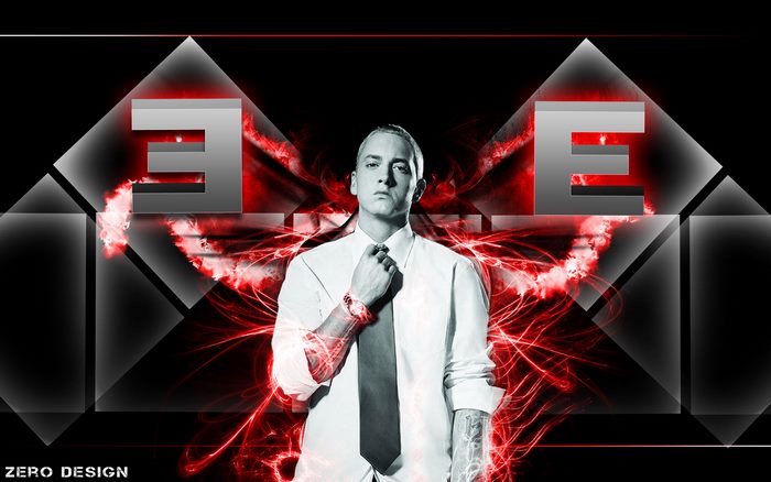 Eminem with 3E logo