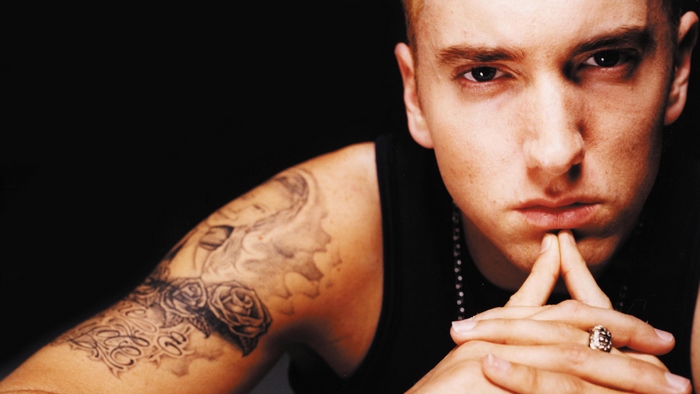 Eminem with tattoos