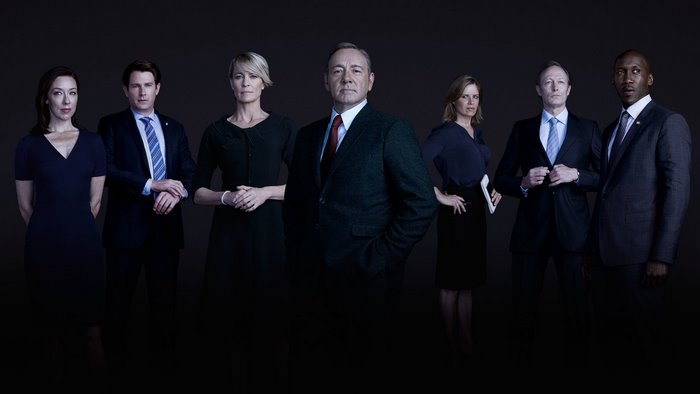 Kevin Spacey and cast of House of Cards
