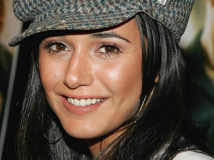 Emmanuelle Chriqui wearing a hat