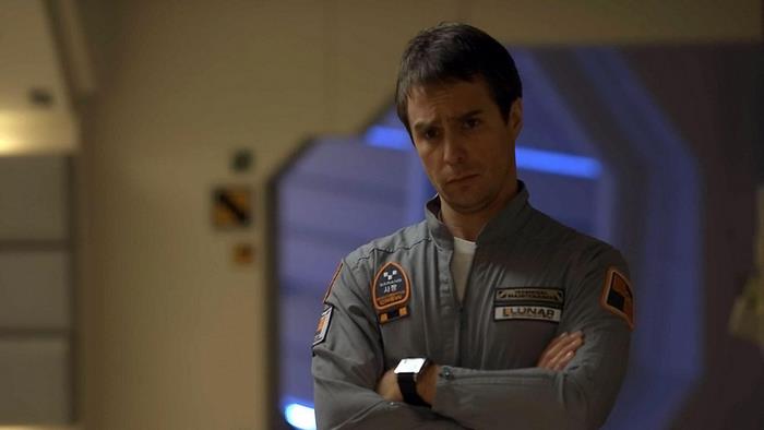 Sam Rockwell in Lunar uniform