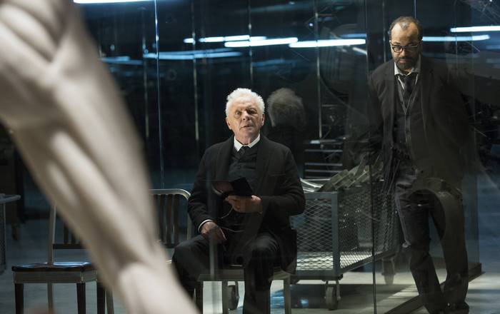 Anthony Hopkins and Jeffrey Wright in Westworld