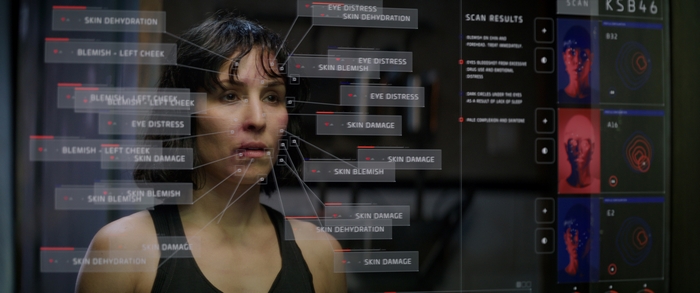 Noomi Rapace in a futuristic scan