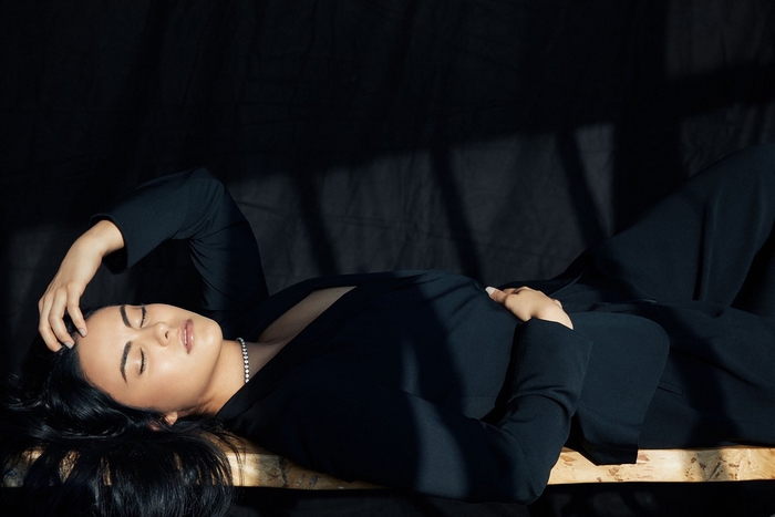 Camila Mendes lying down