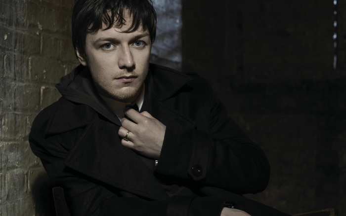 James McAvoy in a black coat