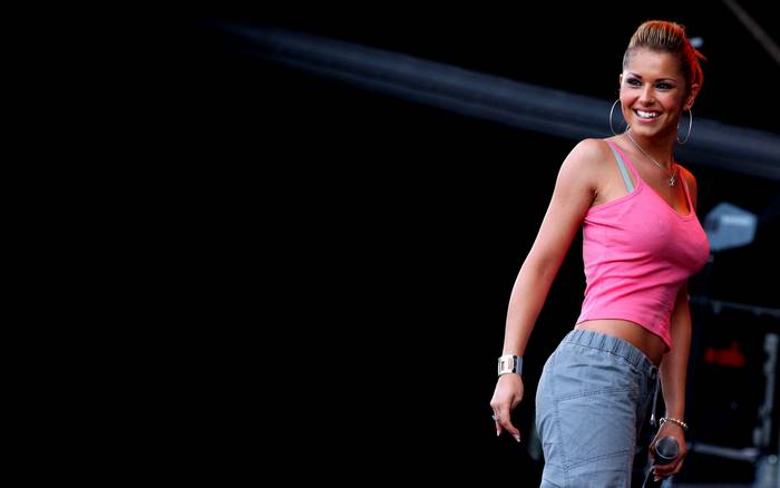 Cheryl Cole performing on stage