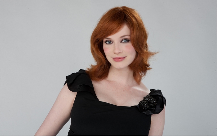 Christina Hendricks in Elegant Black Dress