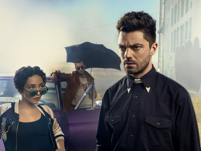 Dominic Cooper and Ruth Negga in Preacher