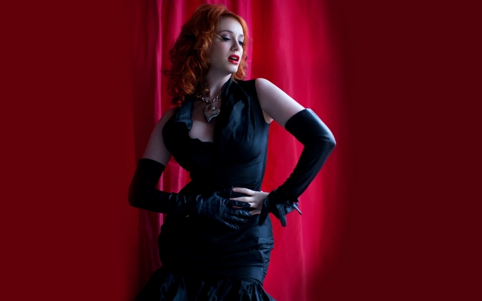 Christina Hendricks in Black Dress