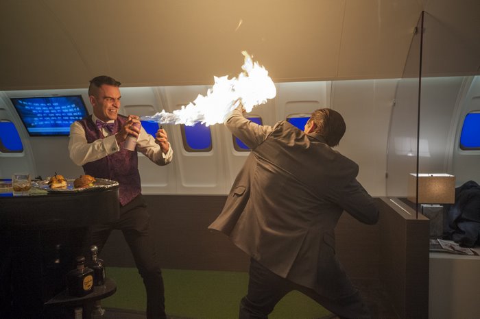 Joseph Gilgun on a plane