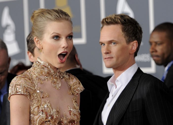 Taylor Swift and Neil Patrick Harris at the Grammys