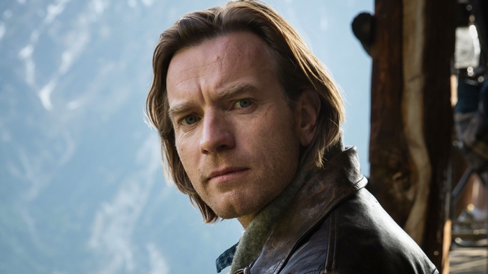 Ewan McGregor in a leather jacket
