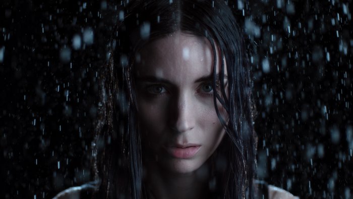 Rooney Mara in the rain