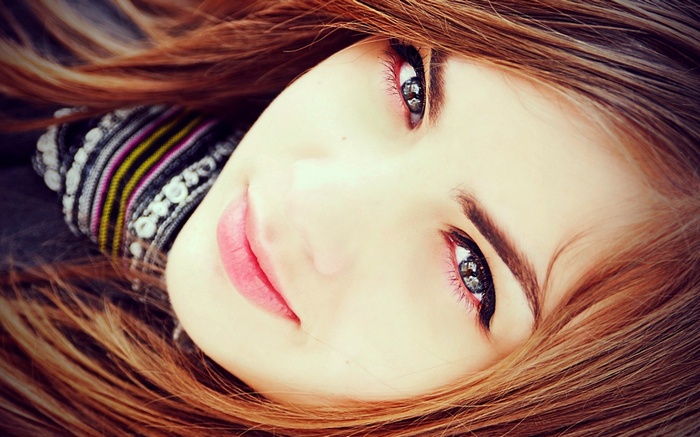 Close-up of a young woman's face