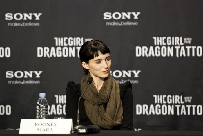 Rooney Mara at The Girl with the Dragon Tattoo press conference