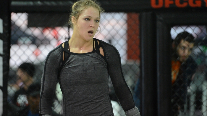 Ronda Rousey in a UFC Gym
