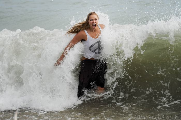 Ronda Rousey in a wave