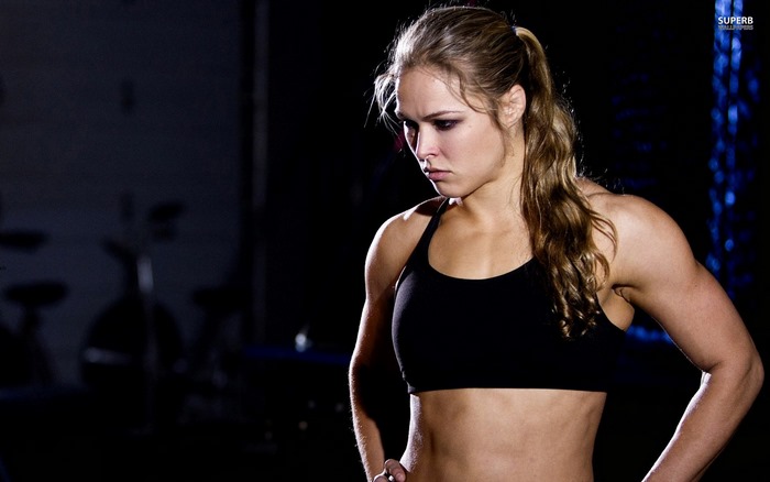 Ronda Rousey in a gym