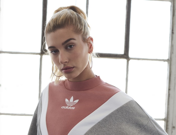 Hailey Bieber wearing Adidas