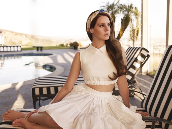 Lana Del Rey by the pool