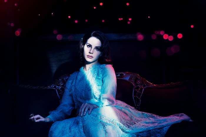 Lana Del Rey on a couch
