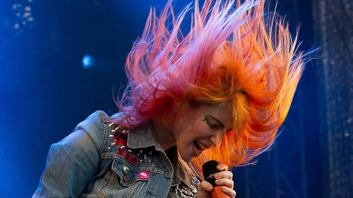 Hayley Williams performing on stage