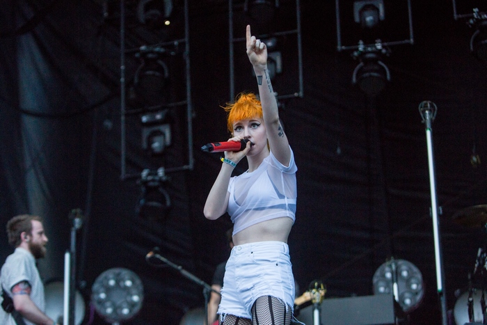 Hayley Williams performing on stage