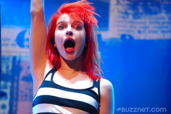Hayley Williams performing on stage