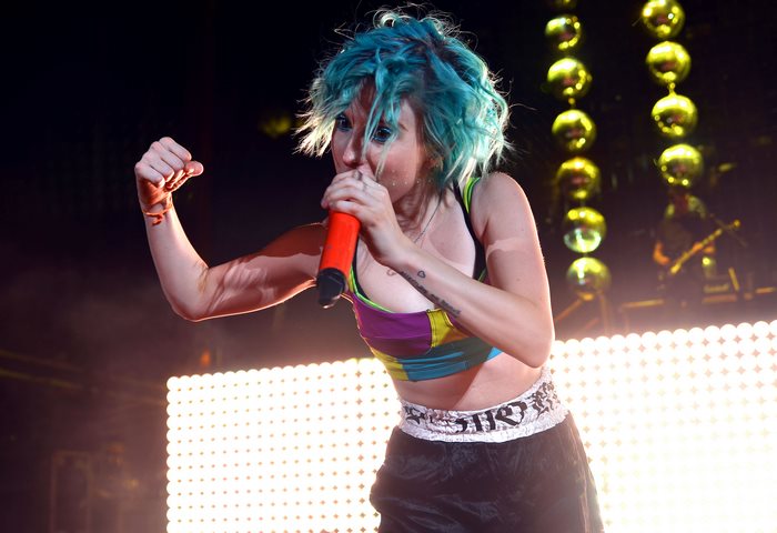Hayley Williams performing on stage