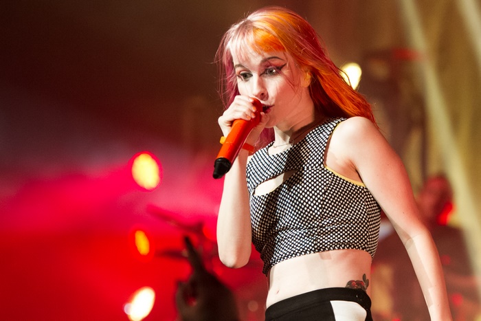 Hayley Williams performing on stage