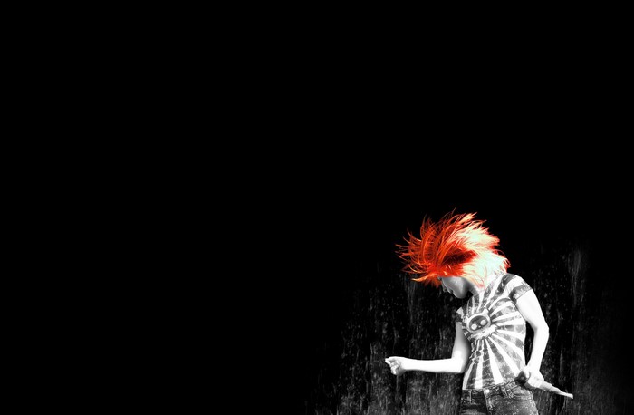 Hayley Williams with orange hair