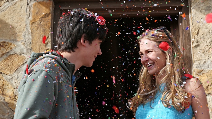 Britt Robertson in confetti