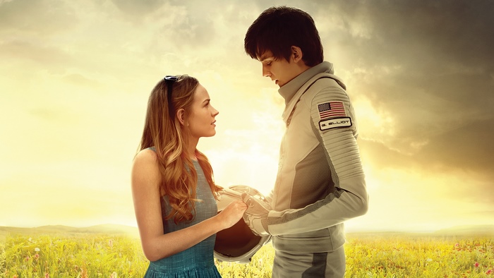 Britt Robertson and George Clooney in Tomorrowland