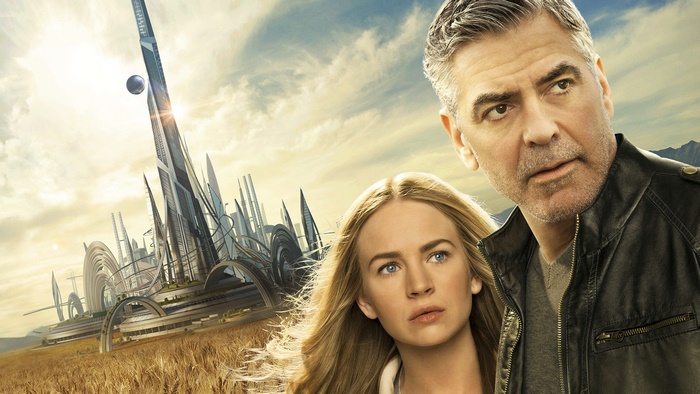 George Clooney and Britt Robertson in Tomorrowland