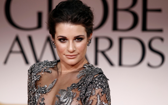 Lea Michele at the Golden Globe Awards