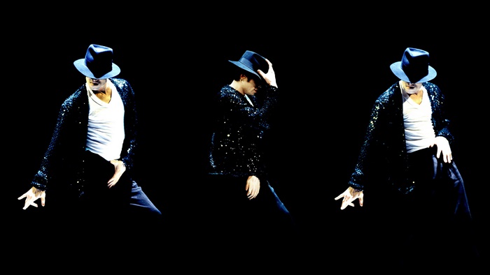 Michael Jackson performing on stage