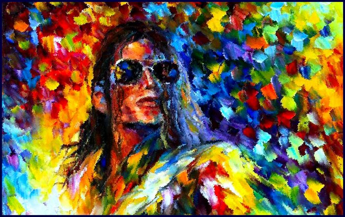 Colorful Abstract Portrait of Michael Jackson
